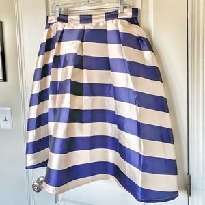 Chicwish blue striped midi skirt